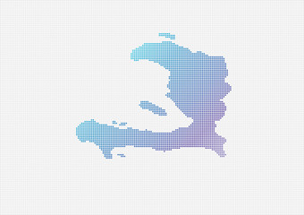 Fototapeta na wymiar Haiti Map Vector (small dots objects)