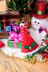 Festival of Christmas gifts and decorations xmas day.