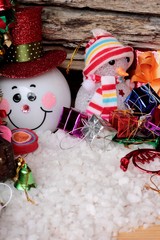 Festival of Christmas gifts and decorations xmas day.