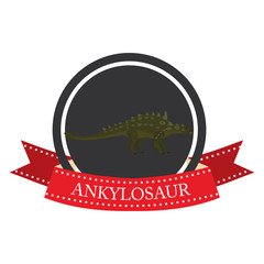 flat icon dinosaur ankylosaur