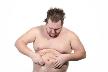 Fototapeta premium a fat man on a diet 