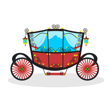 flat carriage in vector format