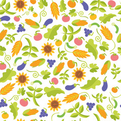 vegetables bright seamless pattern