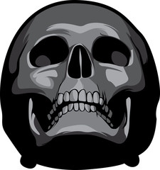Tattoo style skull. Vector
