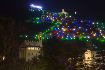 Albero di Natale al Monte Ingino, Gubbio,