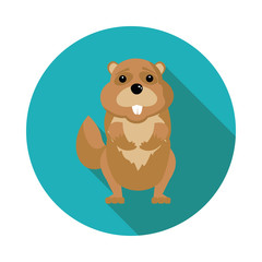 flat  icons beaver