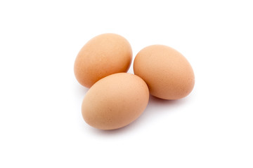 eggs on white background