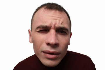 Obraz premium Young man showing a variety of emotions