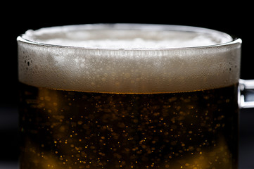 close up of Beer foam