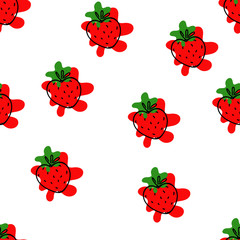 Seamless strawberry pattern