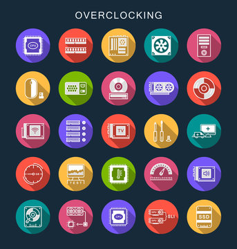 Vector Set Flat Square Icons