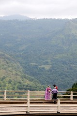 Fototapeta na wymiar Bridge in the mountains of the island of Sri Lanka