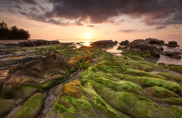calm sunset at sabah Borneo Malaysia