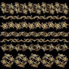 Vector set of vintage decorative elements.