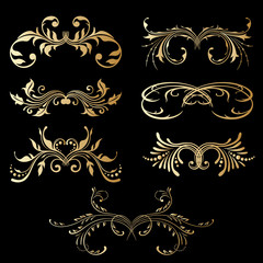 Vector set of vintage decorative elements.