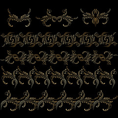 Vector set of vintage decorative elements.