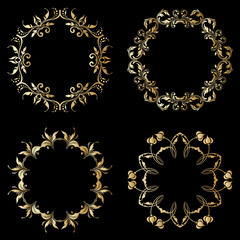 Vector gold ornaments.