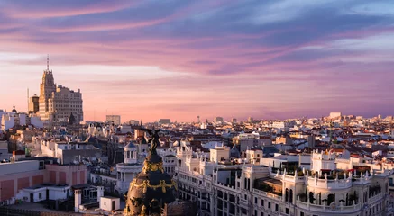 Fototapeten Stadtbild von Madrid © agcreativelab