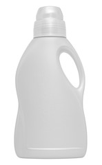 White plastic container isolated on white background.