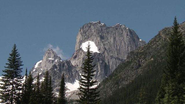 A summit of the Bugaboo Mountain range. Pan