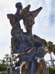 Street of Million Pound Surrealist Statues by Salvadore Dali in the Stylist Town of Marbella on the...