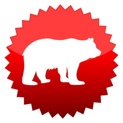 Red sun sign bear