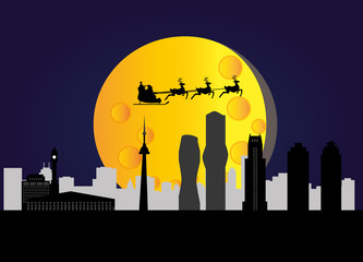 santa flying Mississauga canada