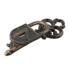 Antique padlock and key