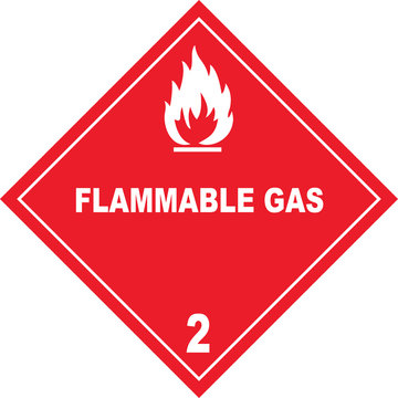 Flammable Gas Warning Label