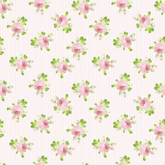 Fototapeta na wymiar Pattern with pastel pink roses