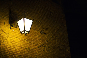 The old lantern at night