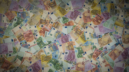 money background, 16:9 with Vignette, euro bills