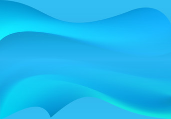 Bright blue tone vector waves abstract