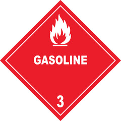 Gasoline Warning Sign, warning symbol, stock photo