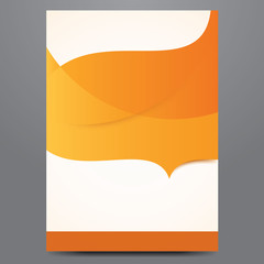Flyer, brochure, poster, annual report, magazine cover vector template. Modern orange corporate design.
