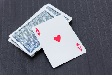 Cardboard playing cards for card games