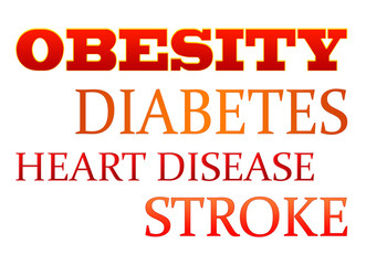 Obesity Typography Illustration