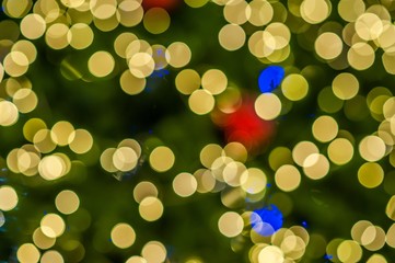 Christmas tree with colorful balls