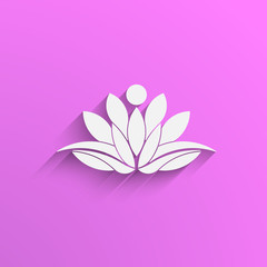 Lotus person plant logo