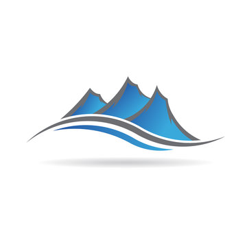 Mountains swoosh logo