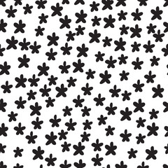 Seamless patterns. Modern stylish ink texture. Cute hand drawn endless pattern background for your design.