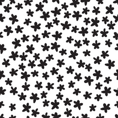 Seamless patterns. Modern stylish ink texture. Cute hand drawn endless pattern background for your design.