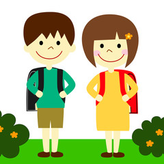 ランドセルを背負った子供