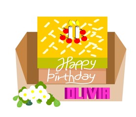 birthday and anniversary greeting for Olivia