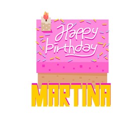 birthday and anniversary greeting for Martina