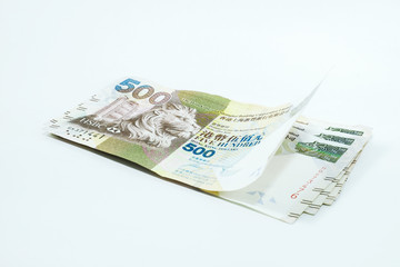Five Hundred Dollars Hong Kong, Hong Kong Money / Five Hundred Dollars Hong Kong on the white background 