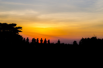 Naklejka premium twilight,people