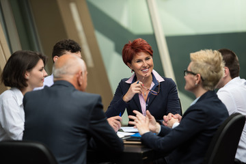 business people group on meeting at modern bright office