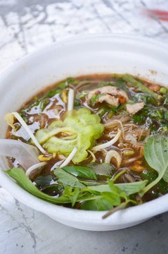 hot blood noodle , Thailand healthy food