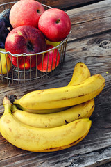 fruits in the iron basket